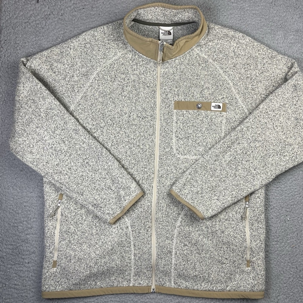 The North Face Gordon Lyons Heavyweight Full-Zip Fleece Jacket XL Oatmeal